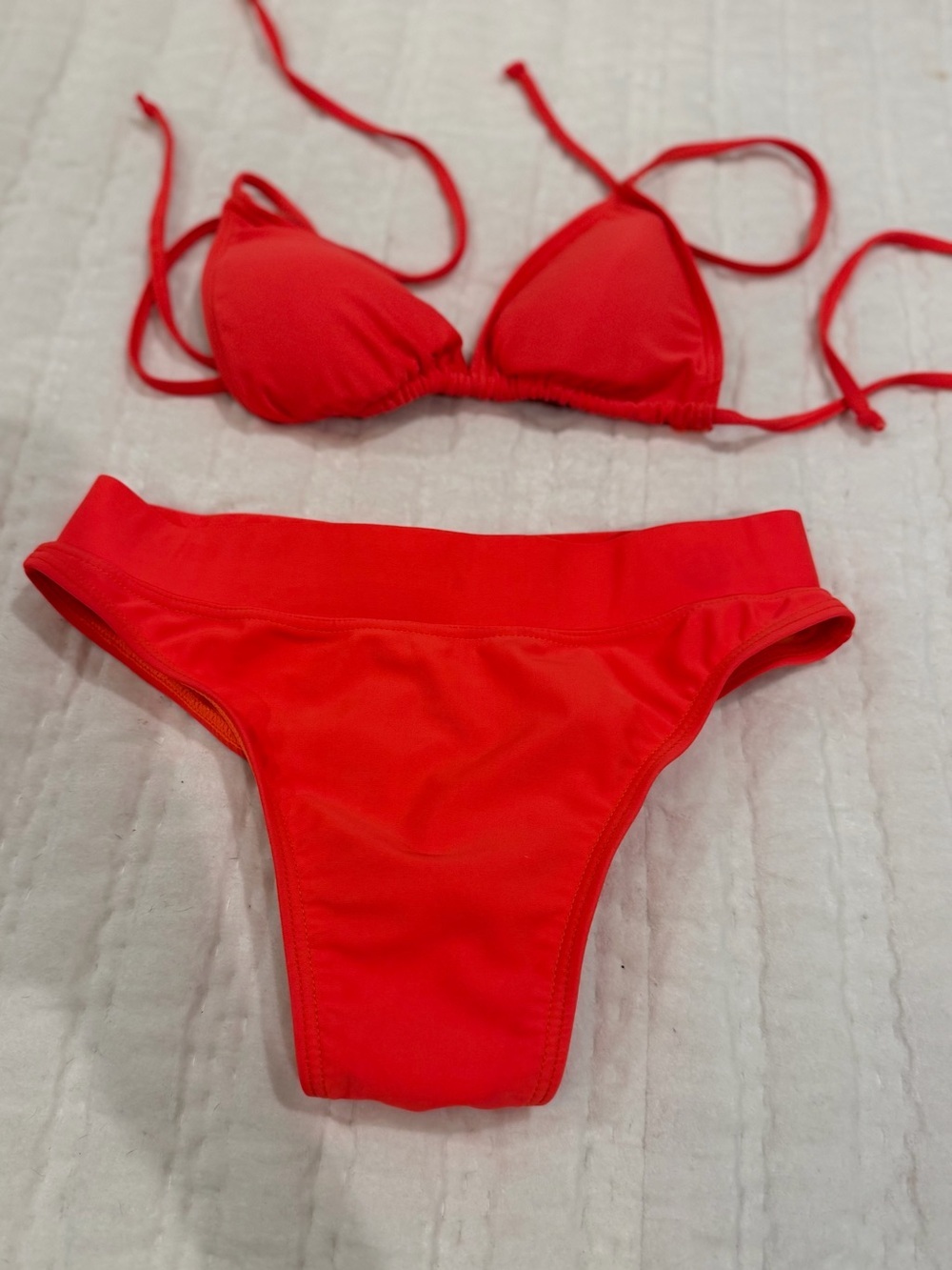 Orange Two-Piece Bikini Medium sexy beach pool summer T bin Y2K